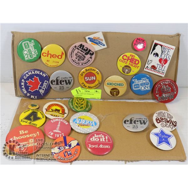 LOT OF VINTAGE PINBACKS ASSORTED