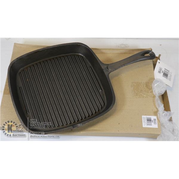 NEW 9" X 9" SQUARE CAST IRON SKILLETS