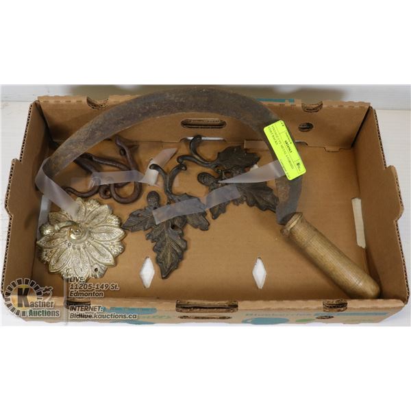 VINTAGE CYE METAL 6 FORGED COAT RACKS #NAME?