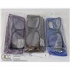 Image 1 : NEW FOSTER GRANT READING GLASSES +1.50 3 PACK INCLUDES 3 DIFFERENT STYLE FRAMES & CASES.