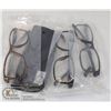 Image 1 : FOSTER GRANT READING GLASSES 3 PACK + INCLUDES 3 DIFFERENT STYLE FRAMES & CASES.