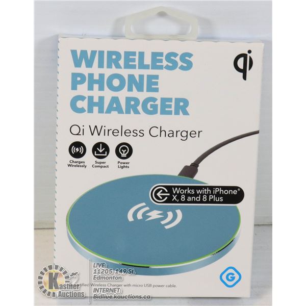 NEW GEMS WIRELESS QI PHONE CHARGER QI STANDARD COMPATIBLE.
