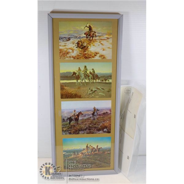 ORIGINAL FAMOUS COWBOY ARTIST POSTCARDS- 1940'S CHARLES RUSSELL POSTCARDS FROM THE 1940'S, COWBOYS W