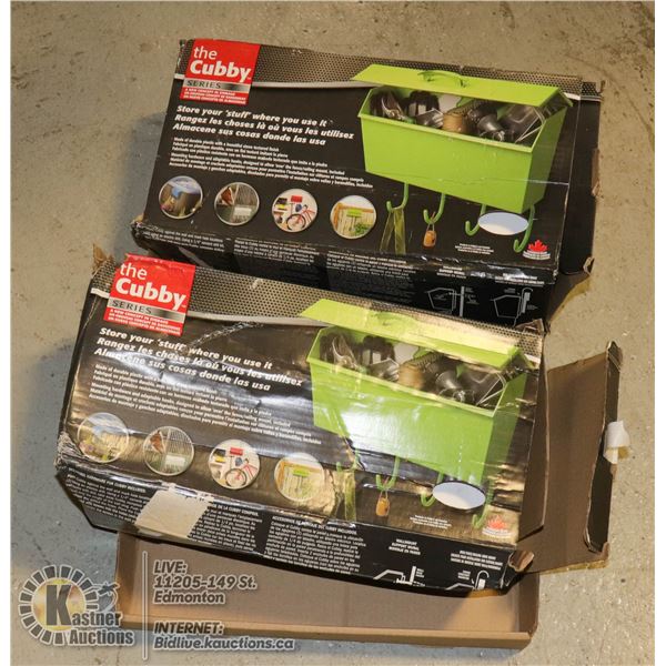 LOT OF 2 CUBBY BOXES - NEW, BOXES DAMAGED
