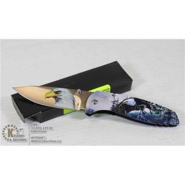 NEW EAGLE THEMED FOLDING KNIFE