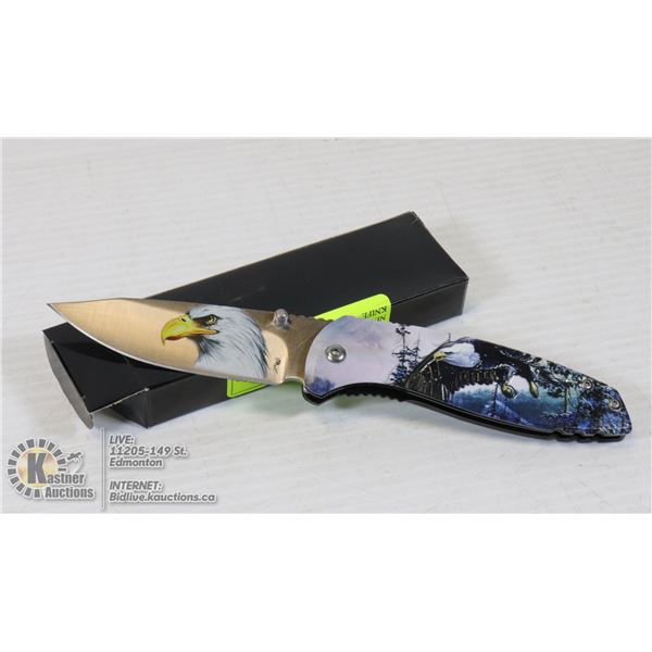 NEW EAGLE THEMED FOLDING KNIFE