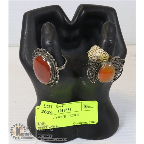 RING STAND WITH 3 RINGS