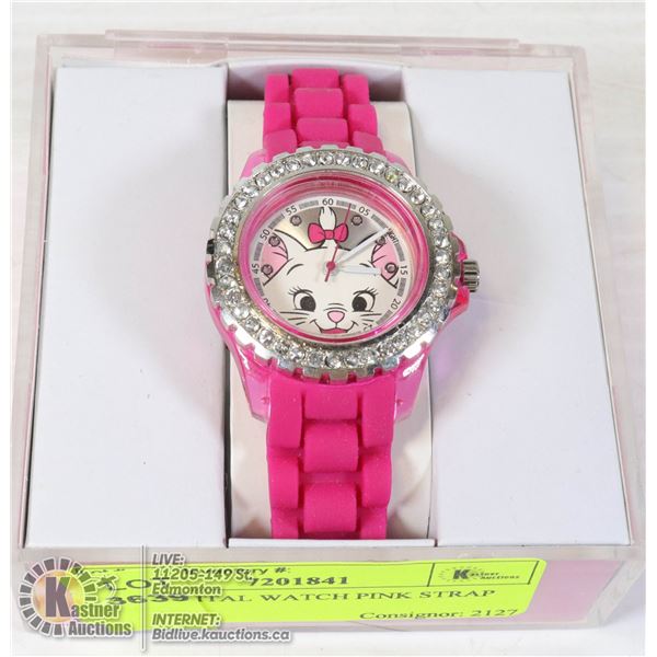 NEW DIGITAL WATCH PINK STRAP WORKS