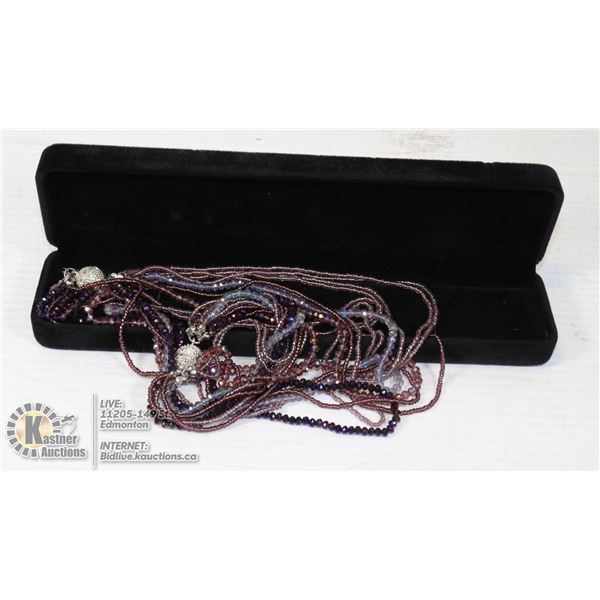 NECKLACE & BRACELET SET (PURPLE)