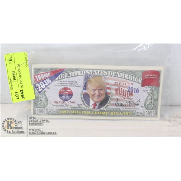1 MILLION TRUMP DOLLAR