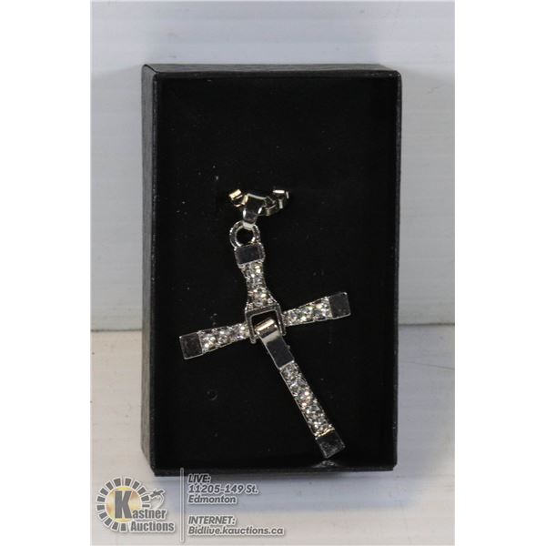 SILVER ALLOY CROSS NECKLACE