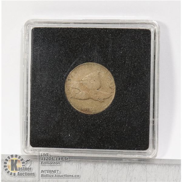 1858 USA "FLYING EAGLE" CUPRO-NICKEL SMALL CENT ONE OF THE MOST POPULAR US PENNIES, WEIGHING A HEFTY