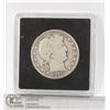 Image 1 : 1915S USA SILVER BARBER 50 CENT COIN SCARCER DATE, LAST YEAR OF ISSUE OF THE BARBER HALF DOLLAR DESI