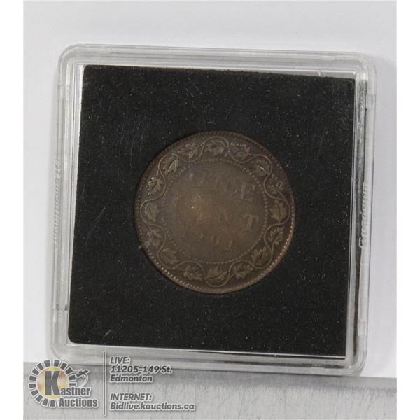 1901 VICTORIAN CANADA LARGE CENT LAST YEAR OF ISSUE FOR QUEEN VICTORIA. REPLACED BY EDWARD VII LATER