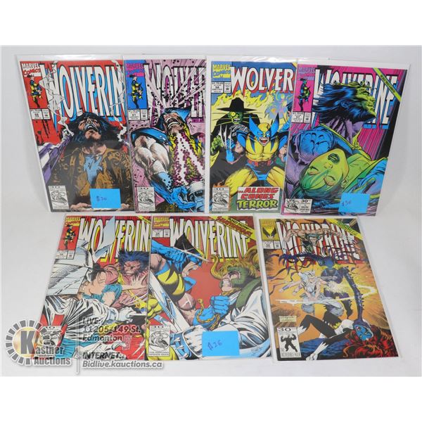 MARVEL COMICS WOLVERINE #52,54,56,57,58,61,66