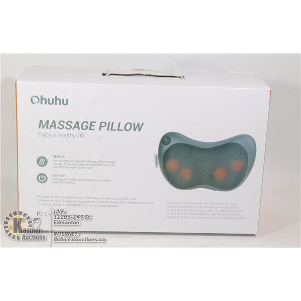 HU HU MASSAGE PILLOW WITH BUILT IN HEATER