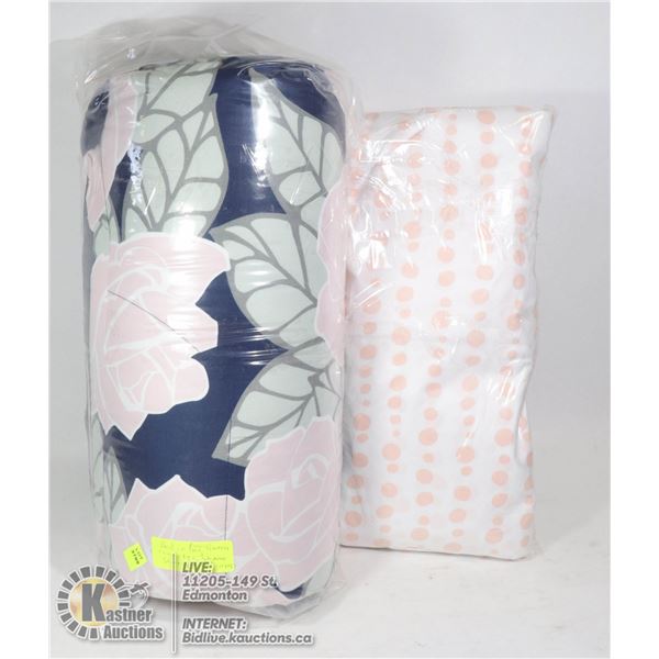 BED IN A BAG FOR QUEEN/ FULL, INCLUDES COMFORTER SHEETS, SHAMS, PILLOWCASES