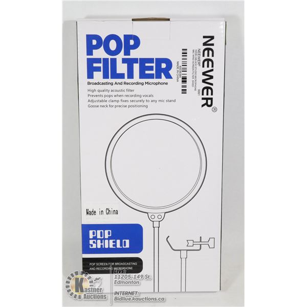 POP FILTER FOR MICROPHONE USE NO MICROPHONE INCLUDED