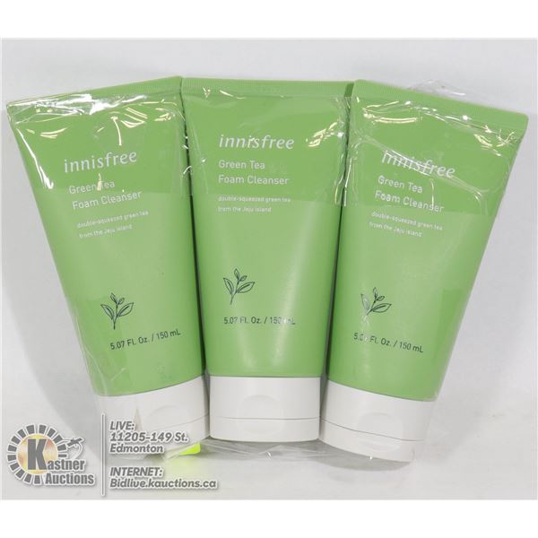 3 PACK OF GREEN TEA FOAM CLEANSER 150ML EACH