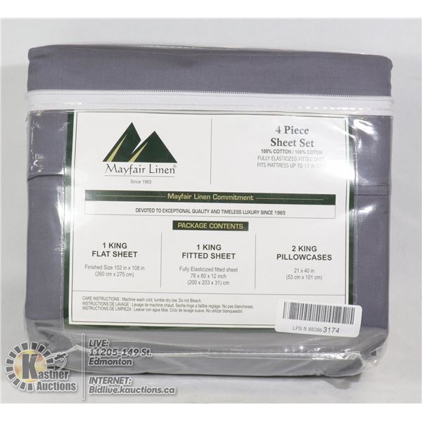 4PC KING SIZE SHEET SET