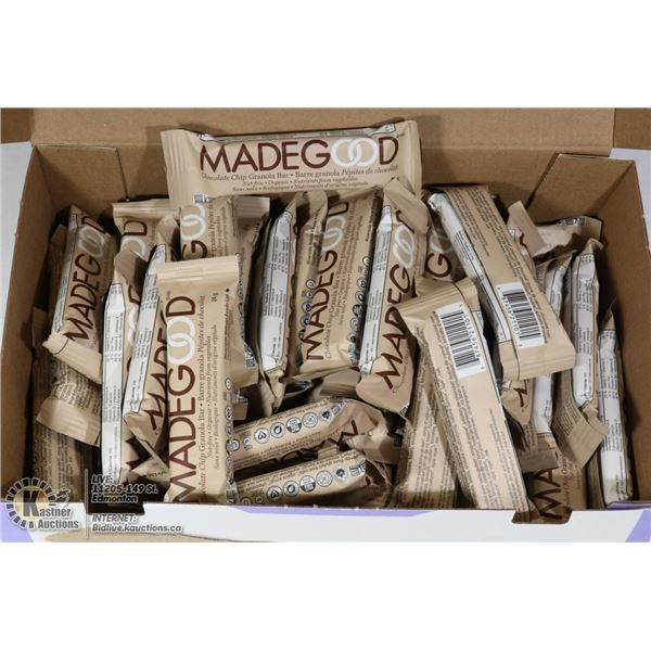 CASE OF MADE GOOD GRANOLA BARS - CHOCOLATE CHIP BEST BEFORE MA 30 2021. 40 BARS IN BOX