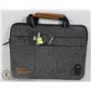 Image 1 : DOMISO LAPTOP BAG, BUILT IN CHARGE PORT APPROX 14 X 10"
