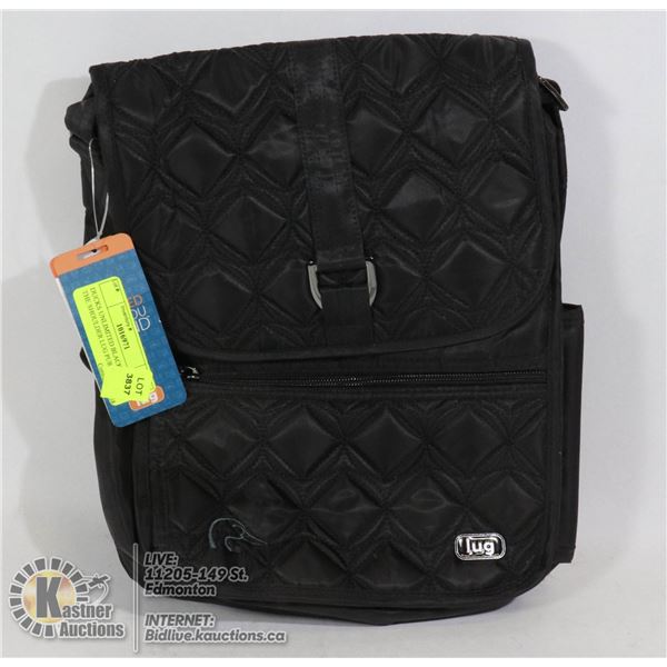 DUCKS UNLIMITED BLACK OVER THE SHOULDER LUG PURSE