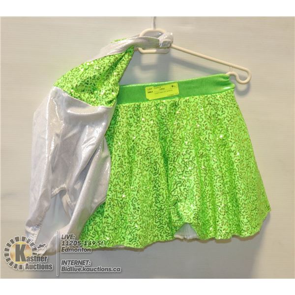 DANCE COSTUMES BY DESIGN JAZZAMATAZZ DANCE COSTUMES  BY DESIGN TWO PIECES KIDS SIZE 12- 14  LIGHT GR