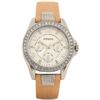 Image 7 : NEW FOSSIL TRIPLE CHRONO WATCH TAN LEATHER DIAL