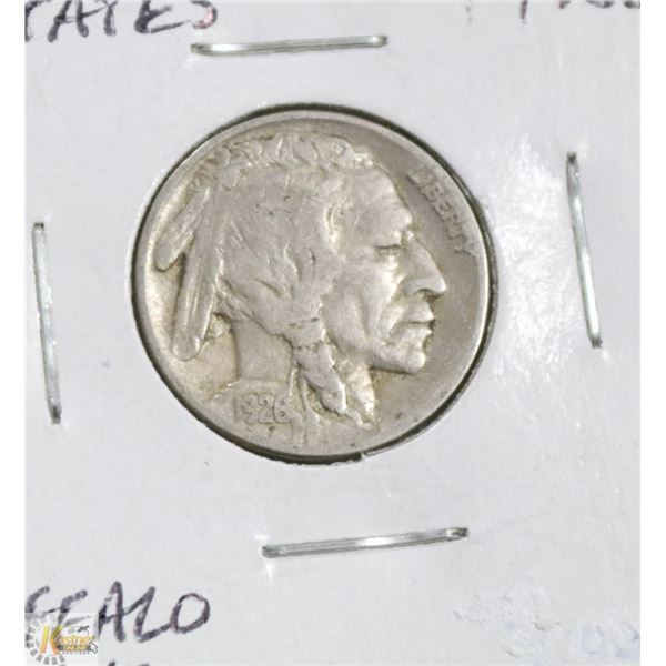 1926 USA BUFFALO HEAD NICKEL, SHARP DATE