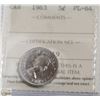 Image 1 : 1963 CANADIAN FIVE CENT COIN CERT ICCS-PL64