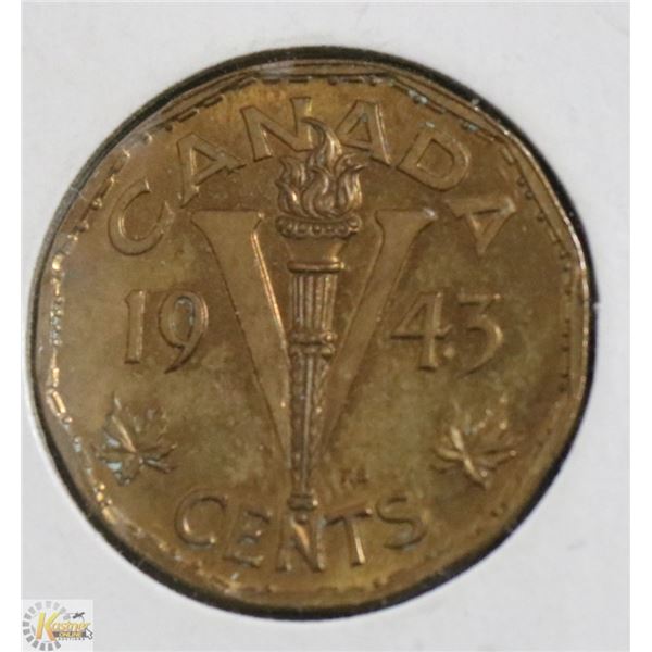BRILLIANT UNCURCULATED 1943 CANADIAN GEORGE VI