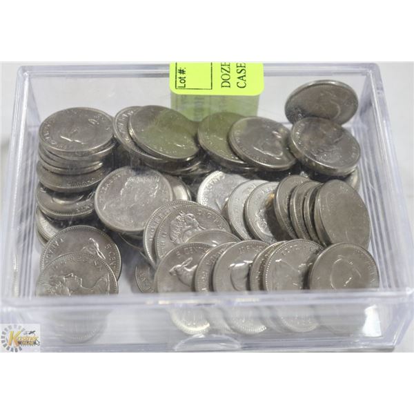 DOZENS OF 1967 BUNNY NICKLES IN CASE