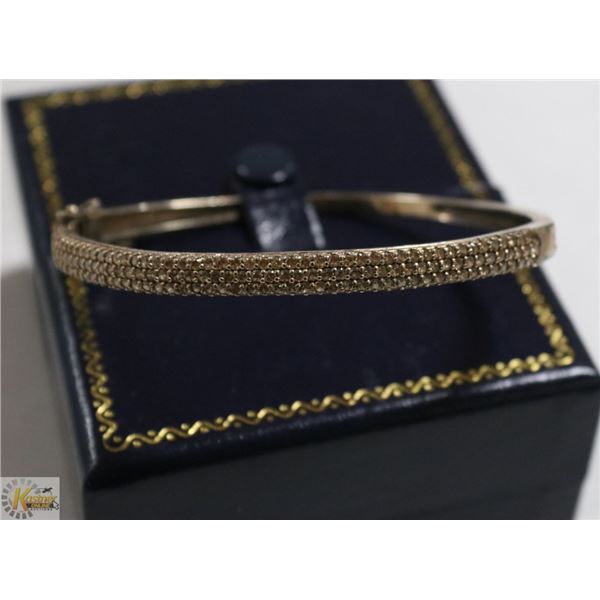GOLD PLATED 925 SILVER AND CZ DIAMOND BRACELET