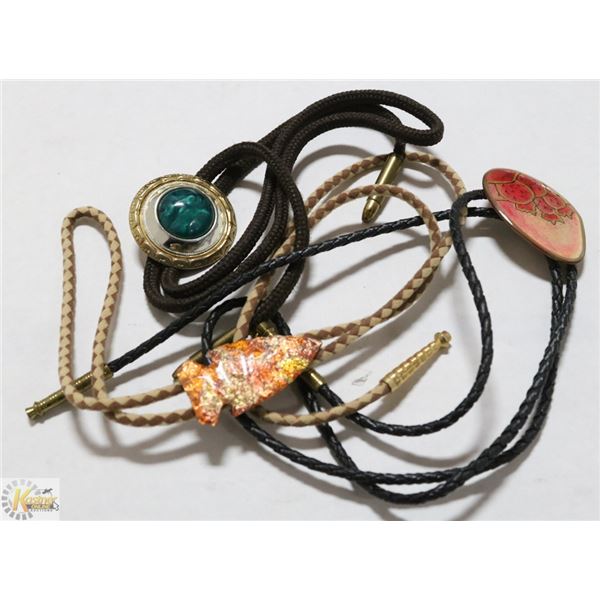 LOT OF 3 STONE WESTERN NECKTIES