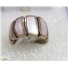 Image 1 : NEW PINK MOTHER OF PEARL AND STERLING SILVER RING