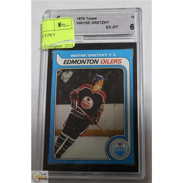 GRADED 6 WAYNE GRETZKY ROOKIE CARD 1979