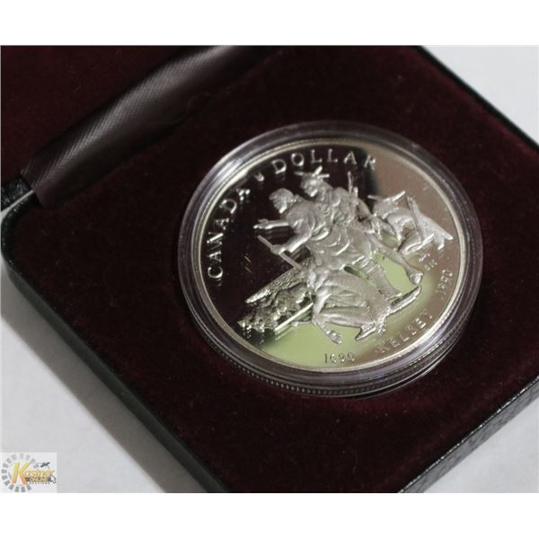 1990 CANADA COMM. CASED PROOF SILVER DOLLAR