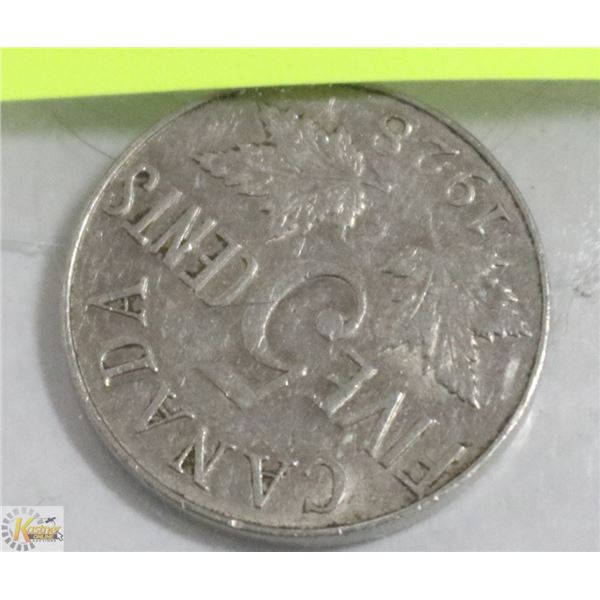 1928 CANADIAN NICKEL