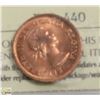 Image 1 : 1953 CANADIAN ONE CENT COIN CERT ICCS MS-64 RED