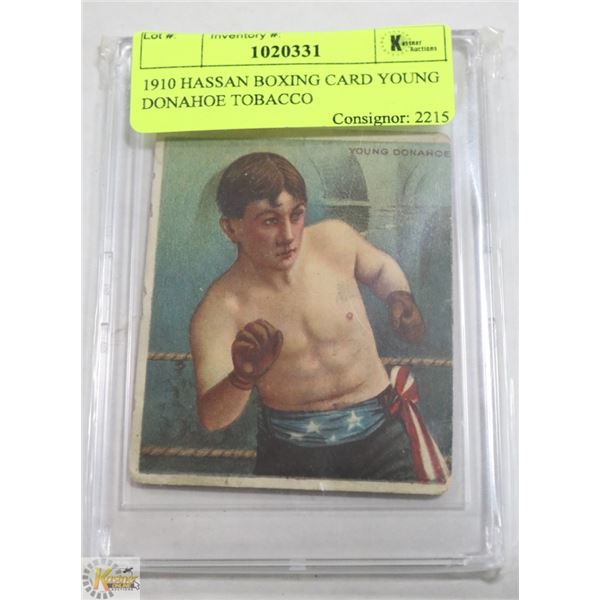 1910 HASSAN BOXING CARD YOUNG DONAHOE TOBACCO