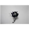 Image 1 : FLOWER RHINESTONE BROOCH WITH MARQUIS CUT STONES