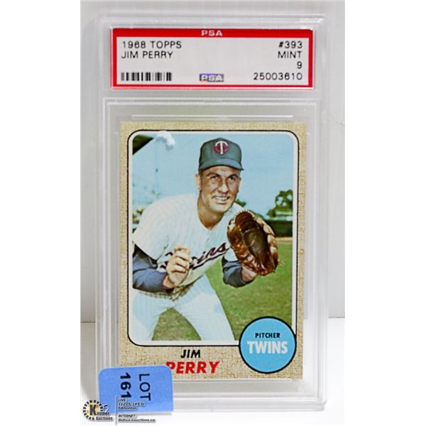 JIM PERRY 1968 BASEBALL CARD MINTED