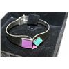 Image 1 : 925 STERLING SILVER BANGLE CUFF WITH COLORED