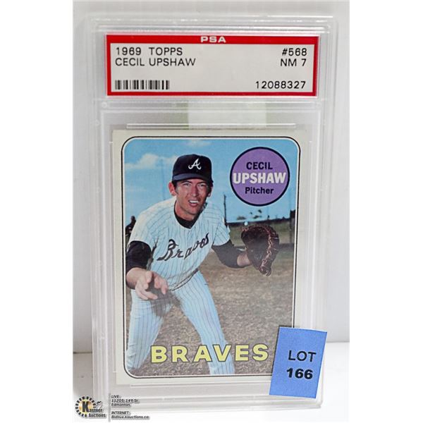 CECIL UPSHAW 1969 BASEBALL CARD MINTED