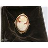 Image 1 : LARGE CAMEO BROOCH SEASHELL CARVED WITH