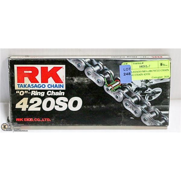 RK TAKASAGO MOTORCYCLE CHAIN "O" RING CHAIN 42050