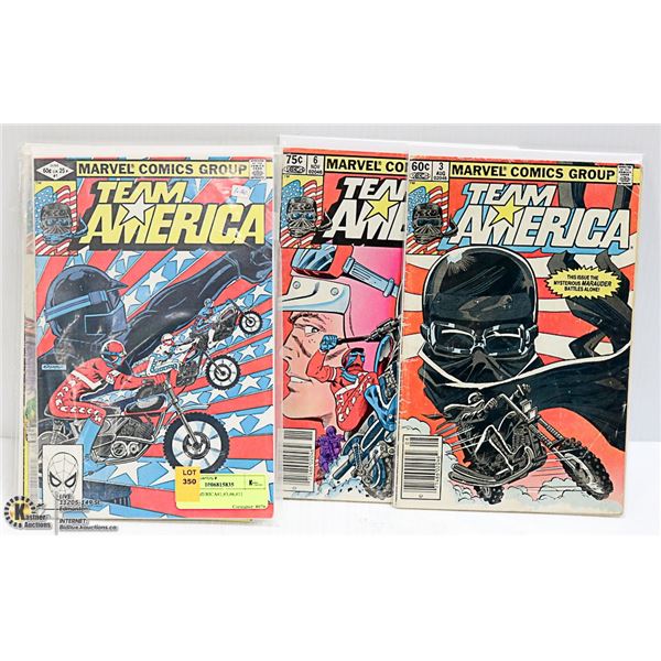 TEAM  AMERICA #1,#3,#6,#11 COMICS