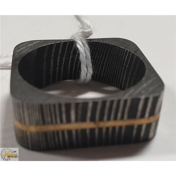 DAMACUS - HAND MADE STEEL RING- NEW (14)