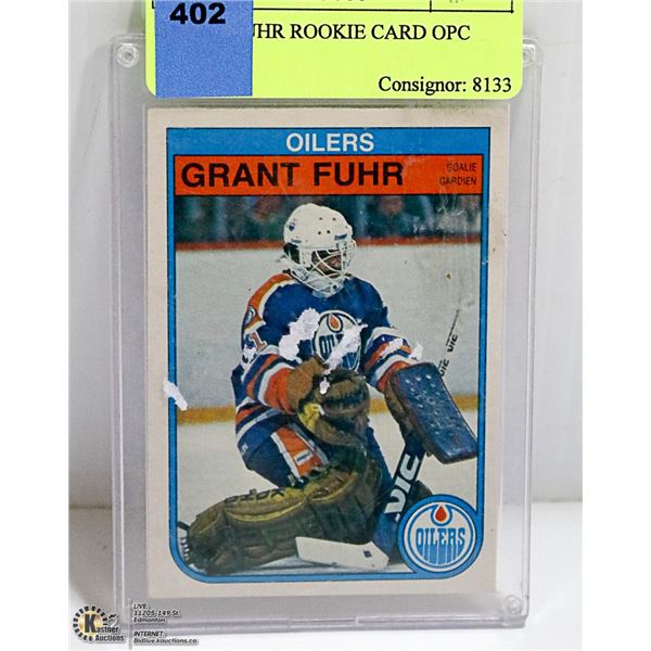 GRANT FUHR ROOKIE CARD OPC